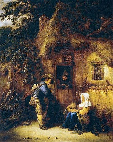 Isaac van Ostade Traveller at a Cottage Door oil painting picture